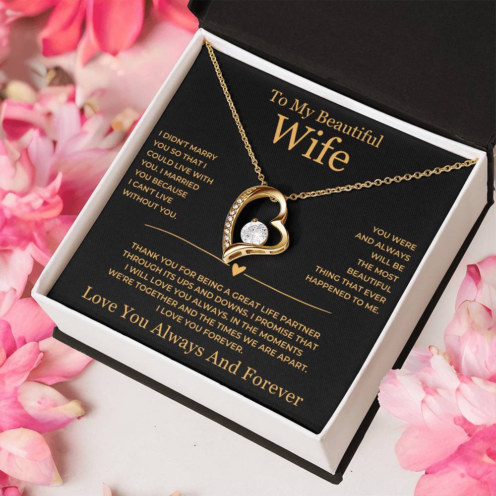 Forever Love Necklace - To My Beautiful Wife