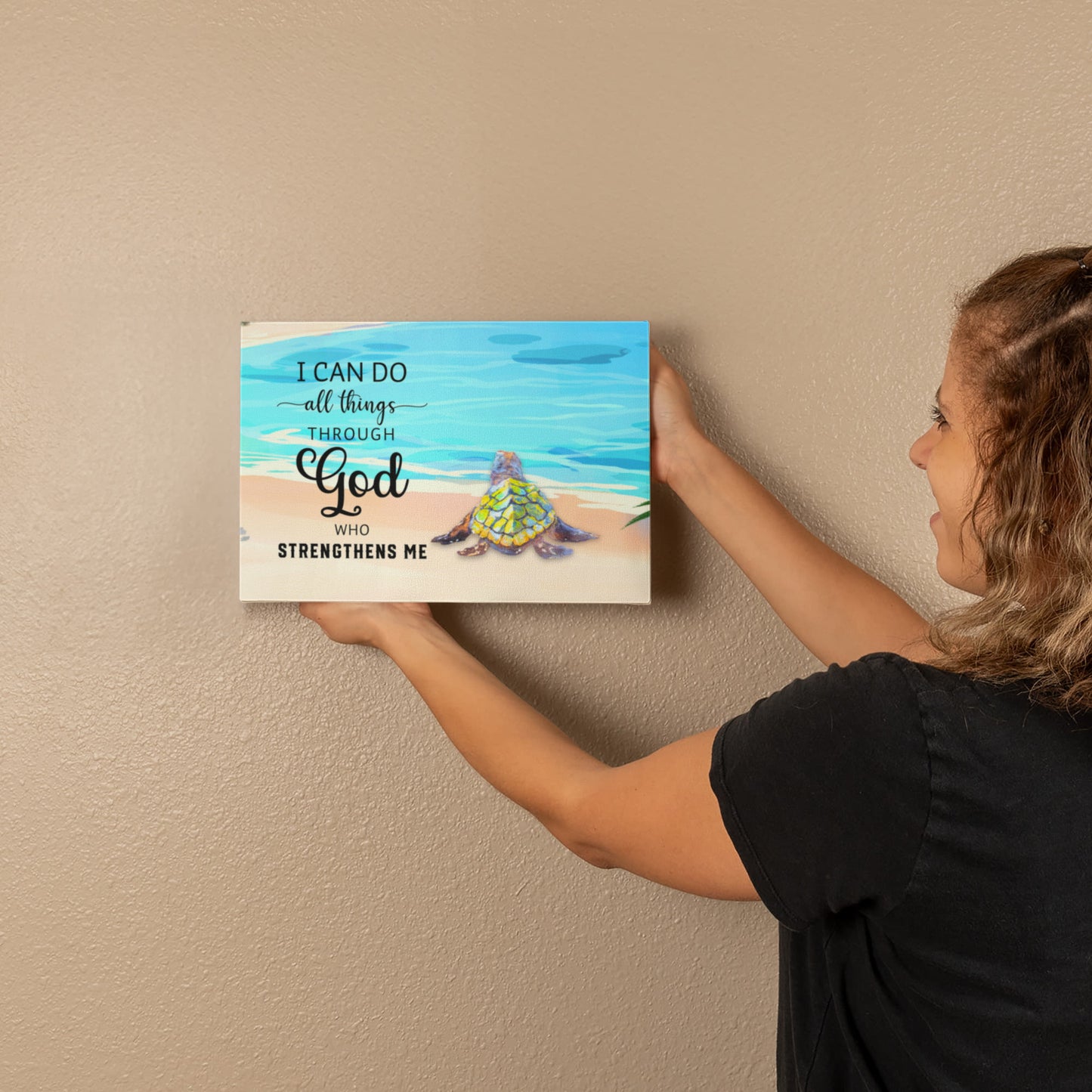 Inspirational Turtle Canvas - Uplifting Wall Decor