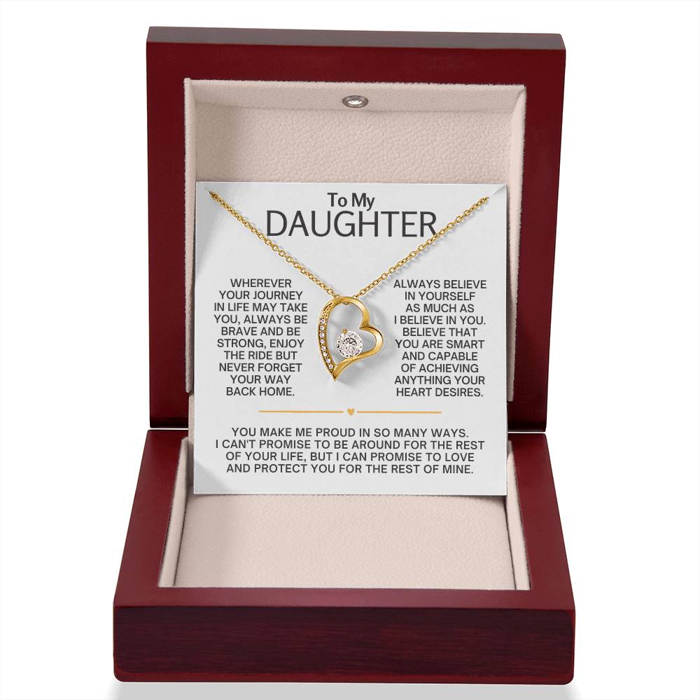 Forever Love Necklace for Daughter - Heart Pendant