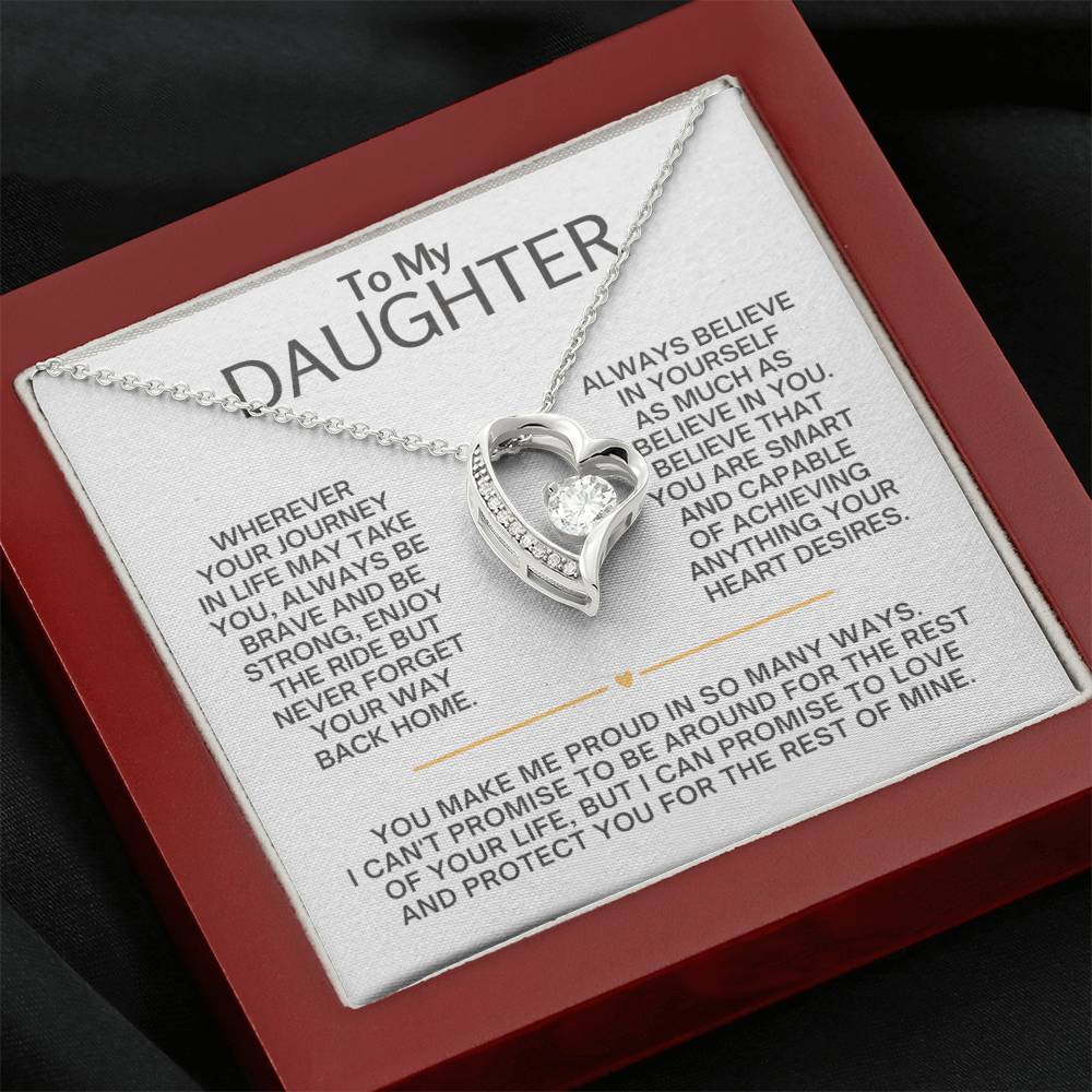 Forever Love Necklace for Daughter - Heart Pendant
