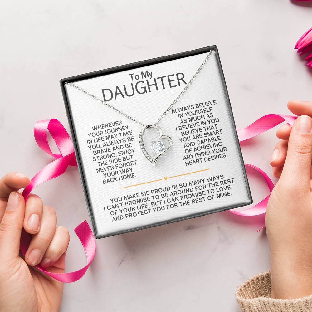 Forever Love Necklace for Daughter - Heart Pendant