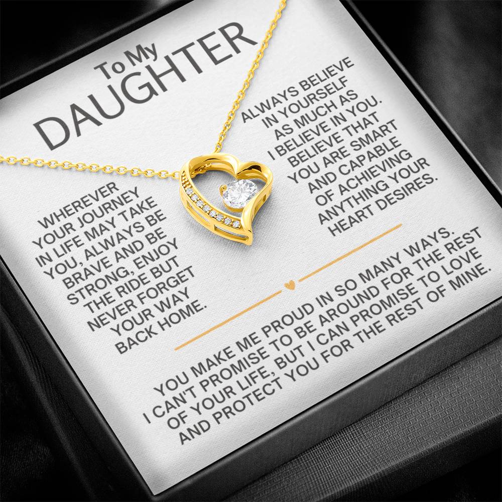 Forever Love Necklace for Daughter - Heart Pendant