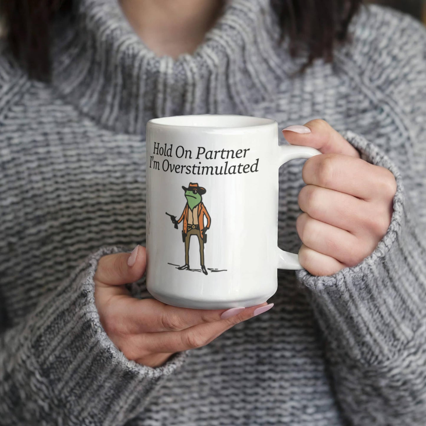 Funny Cowboy Frog Ceramic Mug - 11 & 15 oz.