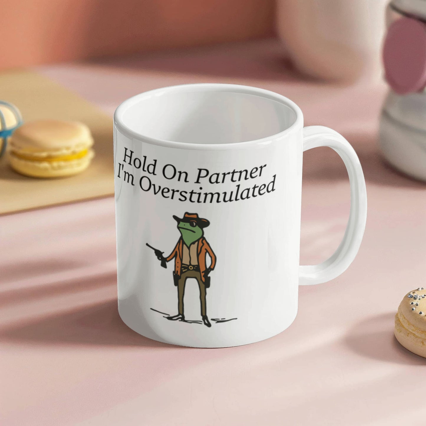 Funny Cowboy Frog Ceramic Mug - 11 & 15 oz.