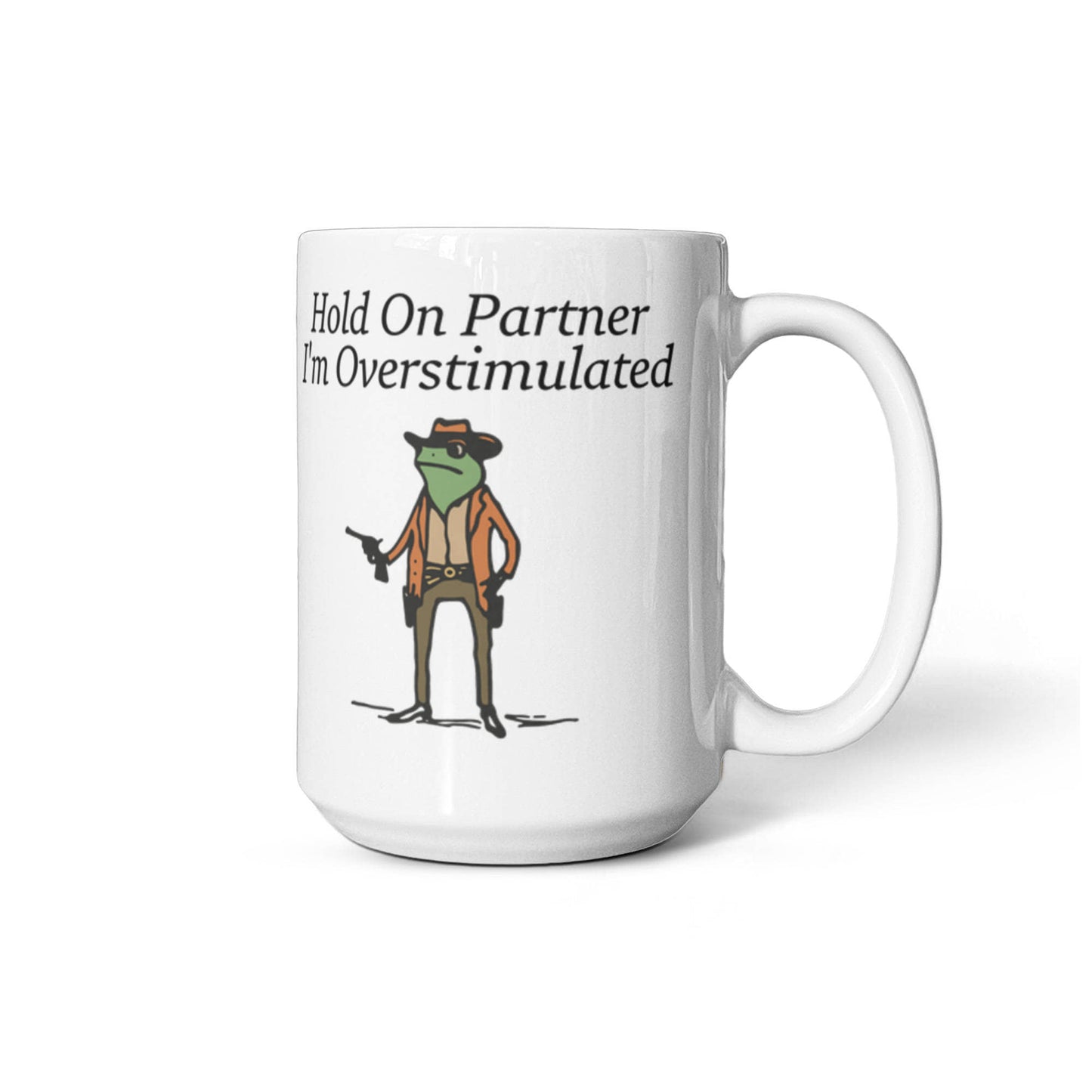 Funny Cowboy Frog Ceramic Mug - 11 & 15 oz.