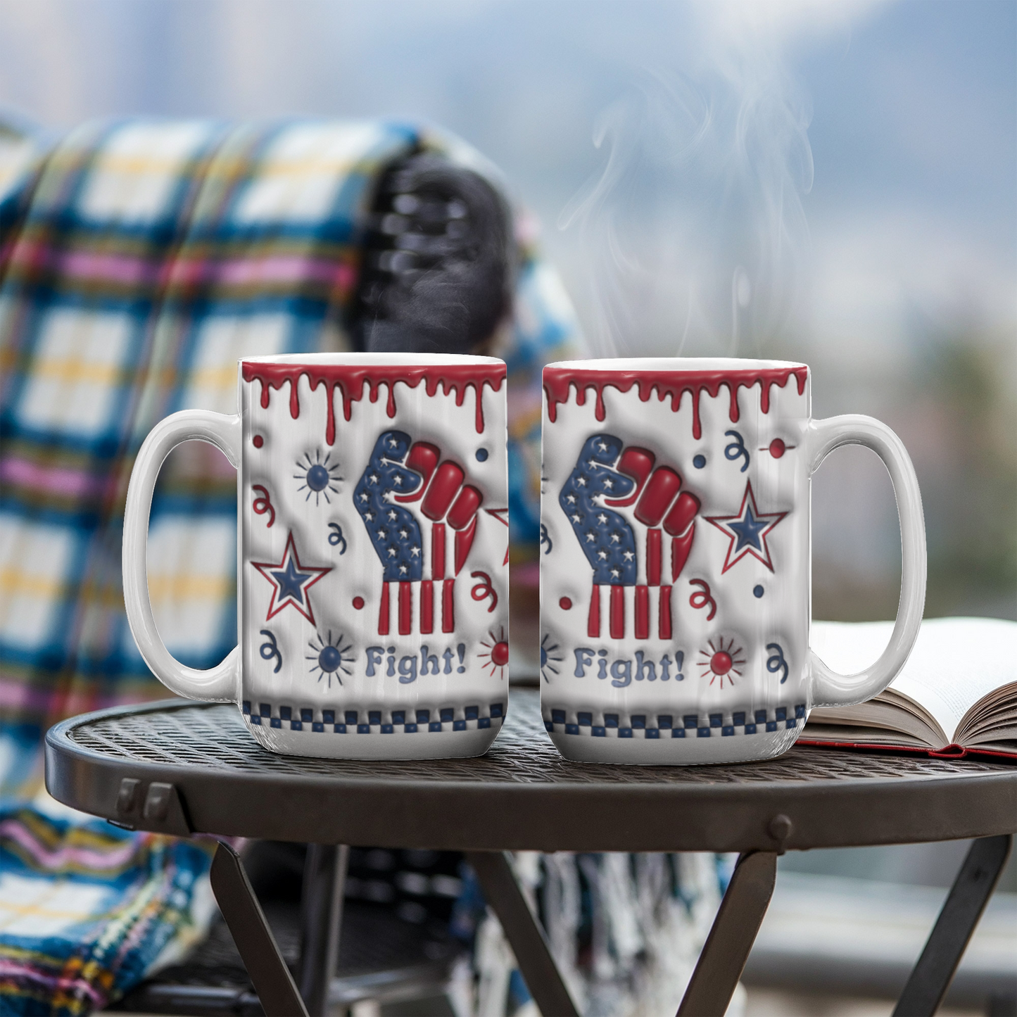 Patriotic Ceramic Mug for Coffee Lovers