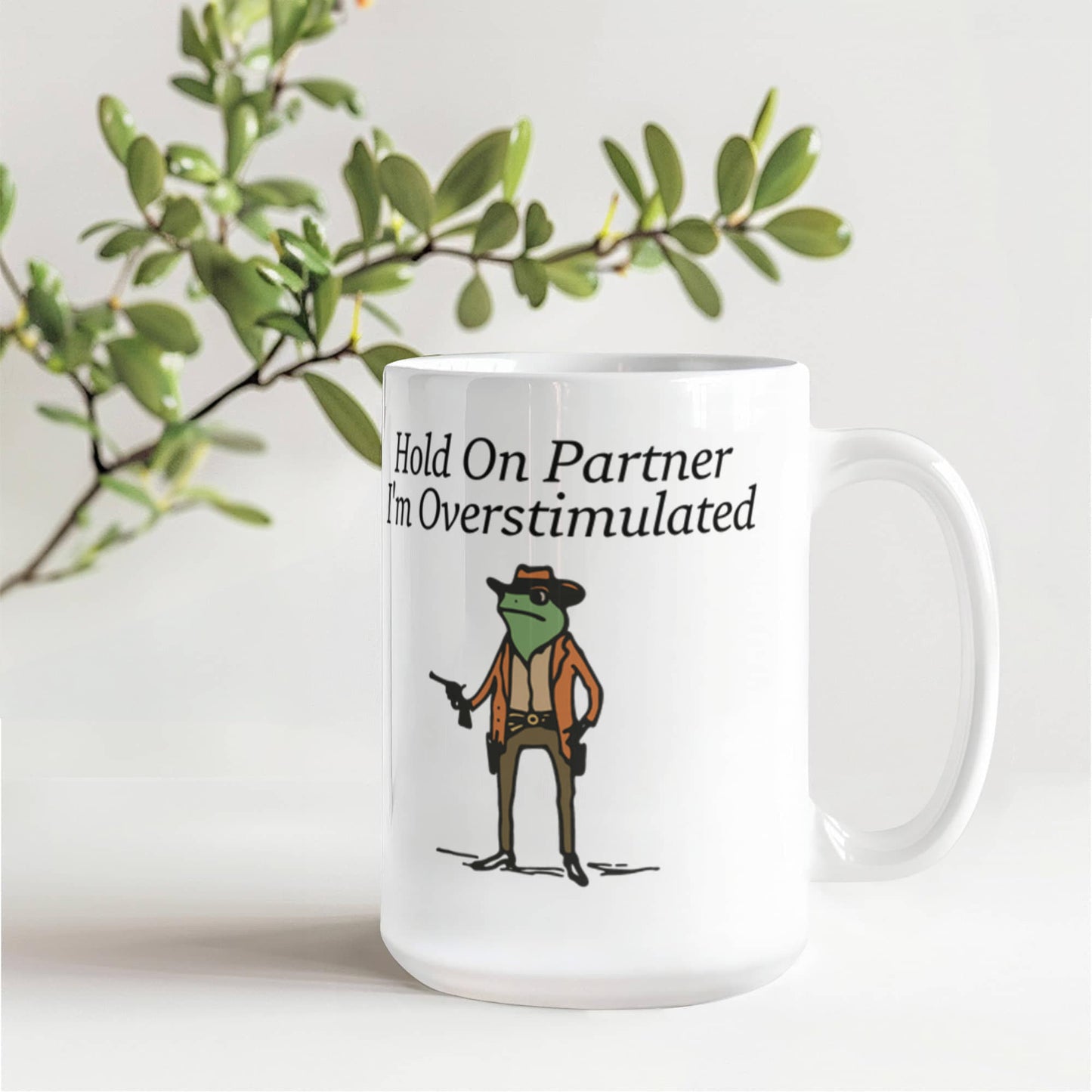 Funny Cowboy Frog Ceramic Mug - 11 & 15 oz.