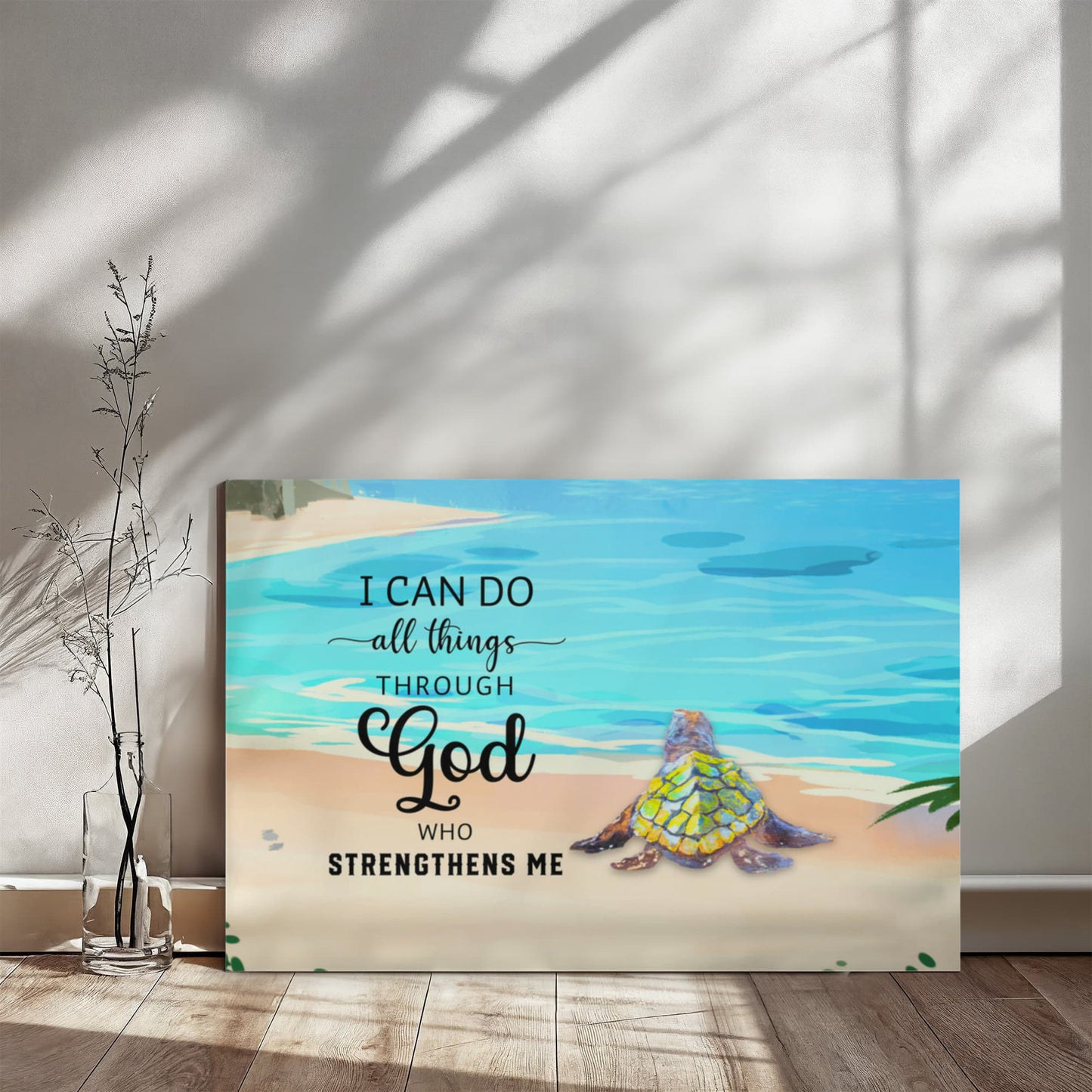 Inspirational Turtle Canvas - Uplifting Wall Decor