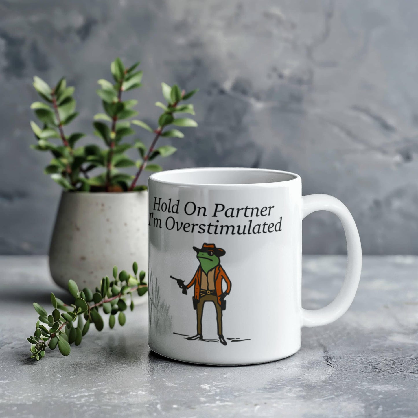 Funny Cowboy Frog Ceramic Mug - 11 & 15 oz.