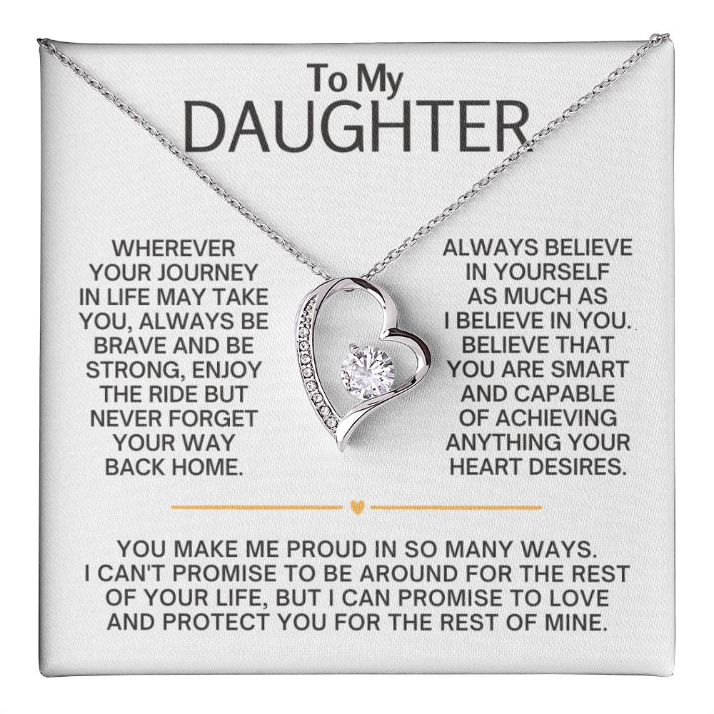 Forever Love Necklace for Daughter - Heart Pendant