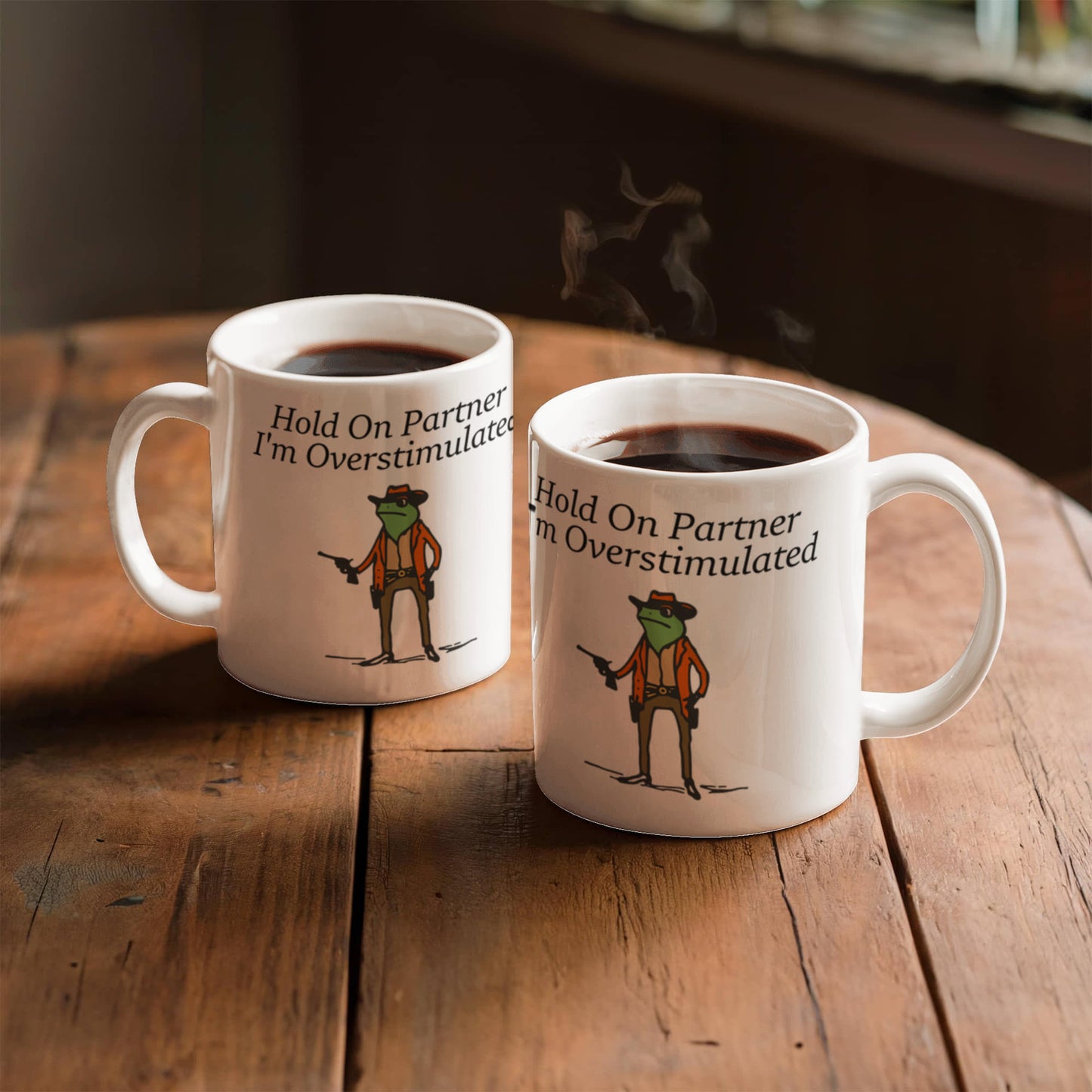 Funny Cowboy Frog Ceramic Mug - 11 & 15 oz.