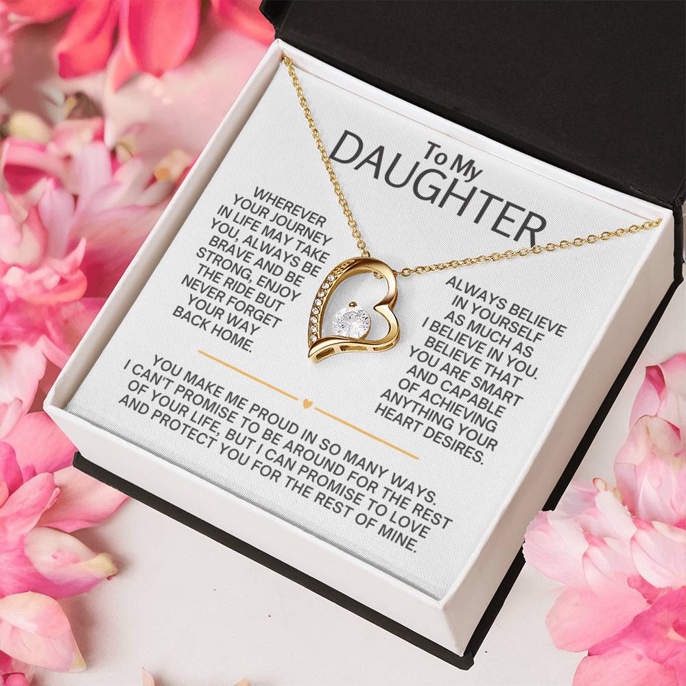 Forever Love Necklace for Daughter - Heart Pendant