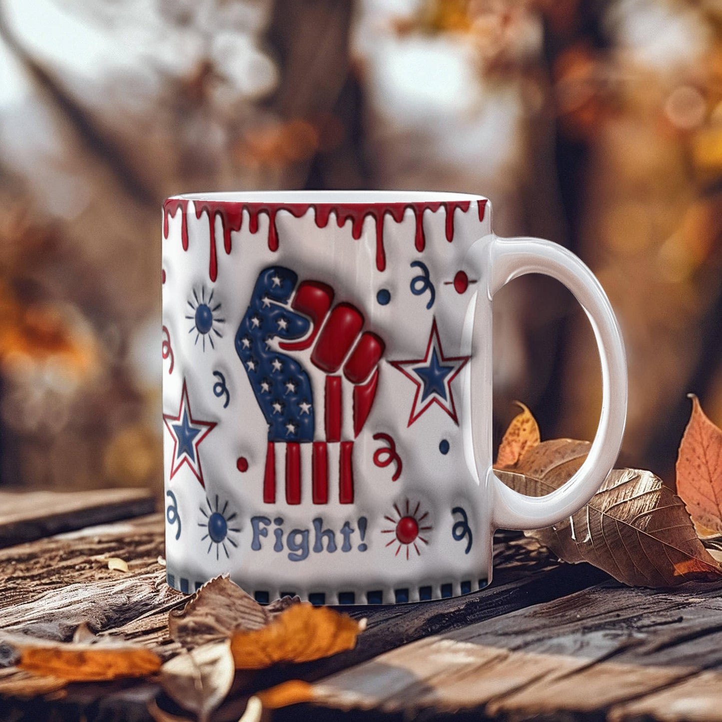 Patriotic Ceramic Mug for Coffee Lovers