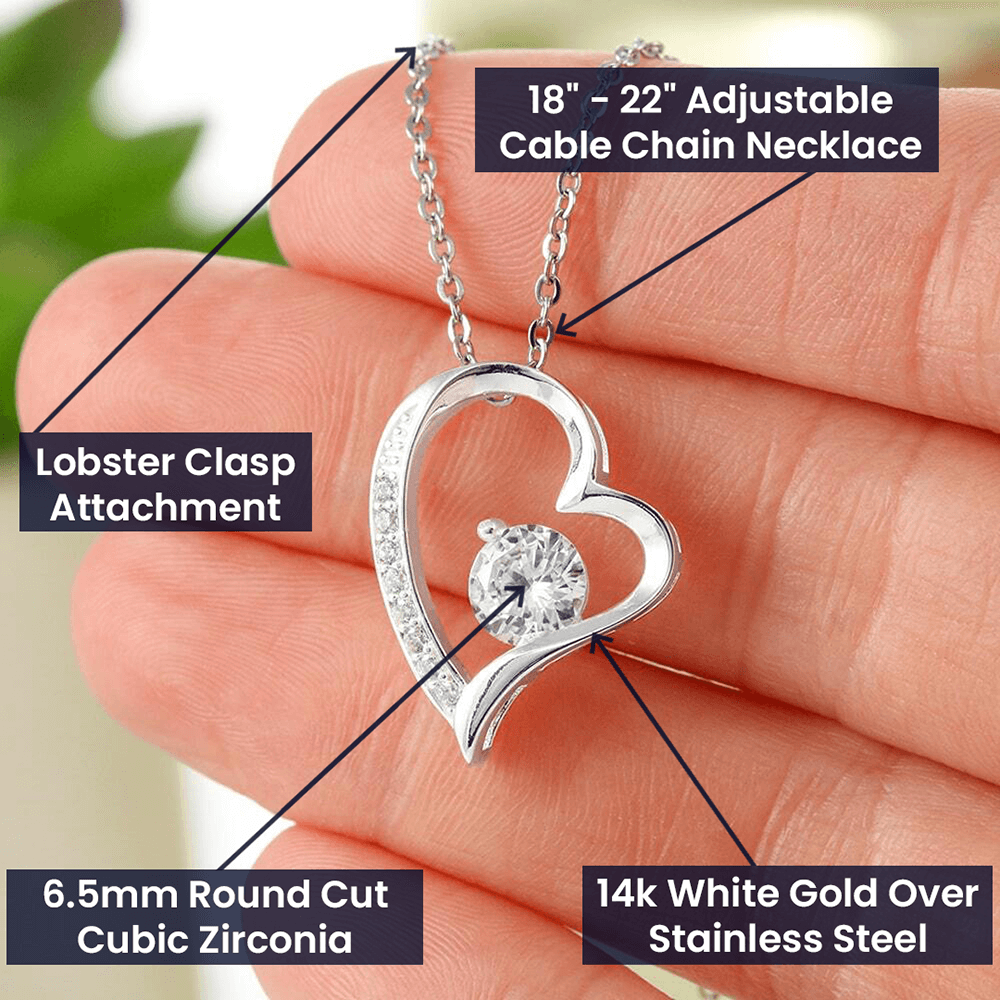 Forever Love Necklace for Daughter - Heart Pendant
