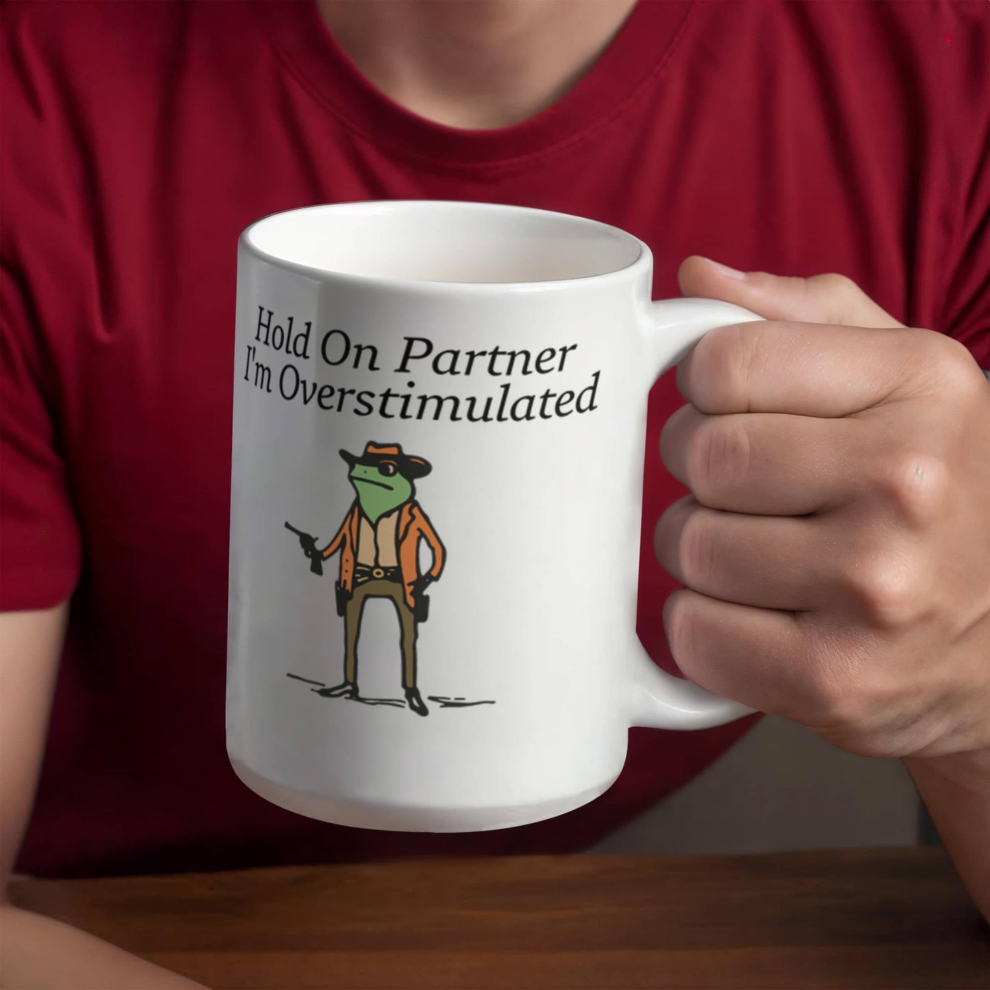 Funny Cowboy Frog Ceramic Mug - 11 & 15 oz.