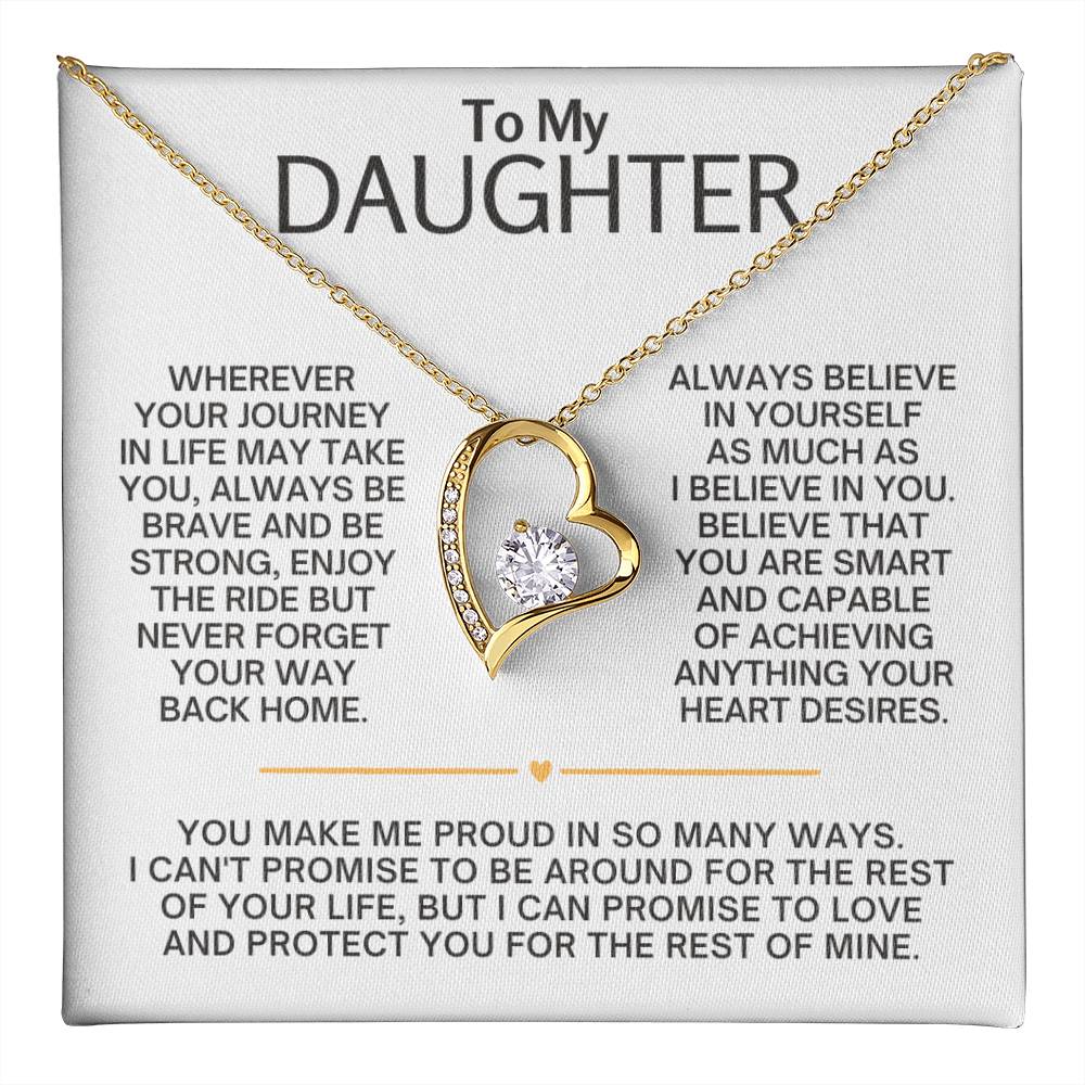 Forever Love Necklace for Daughter - Heart Pendant