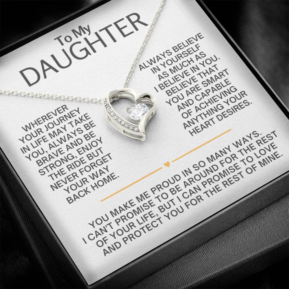 Forever Love Necklace for Daughter - Heart Pendant