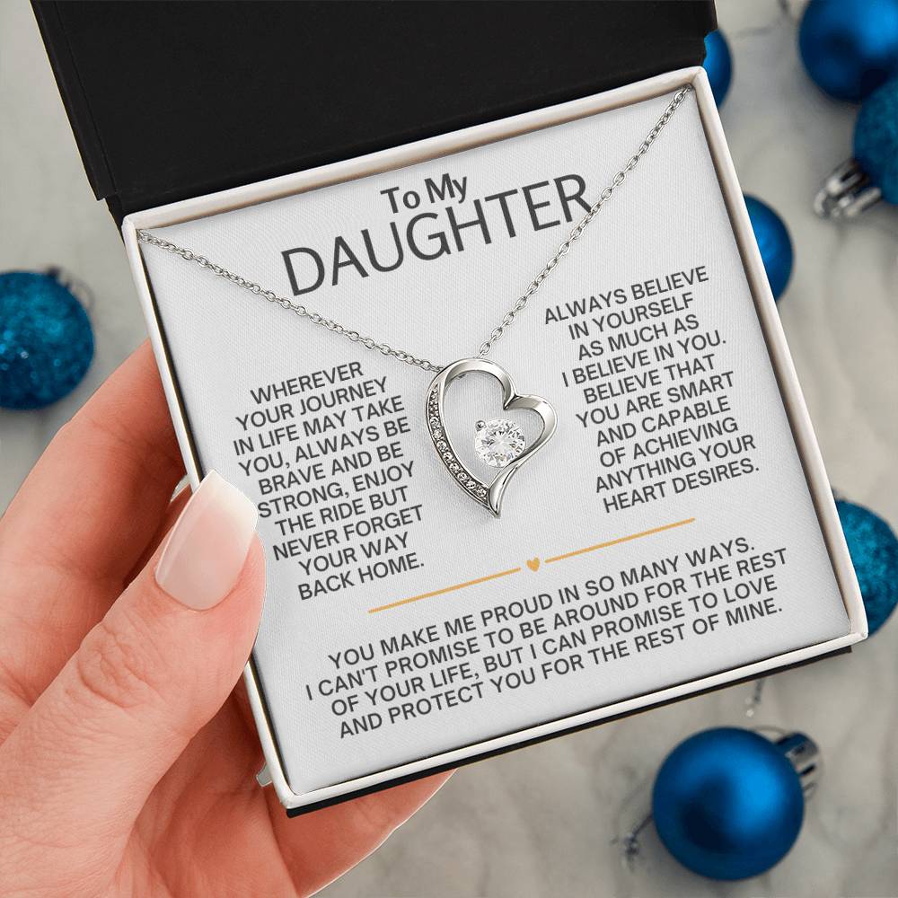 Forever Love Necklace for Daughter - Heart Pendant