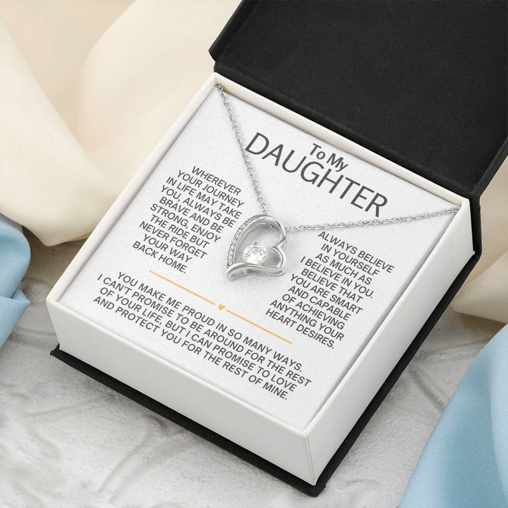 Forever Love Necklace for Daughter - Heart Pendant