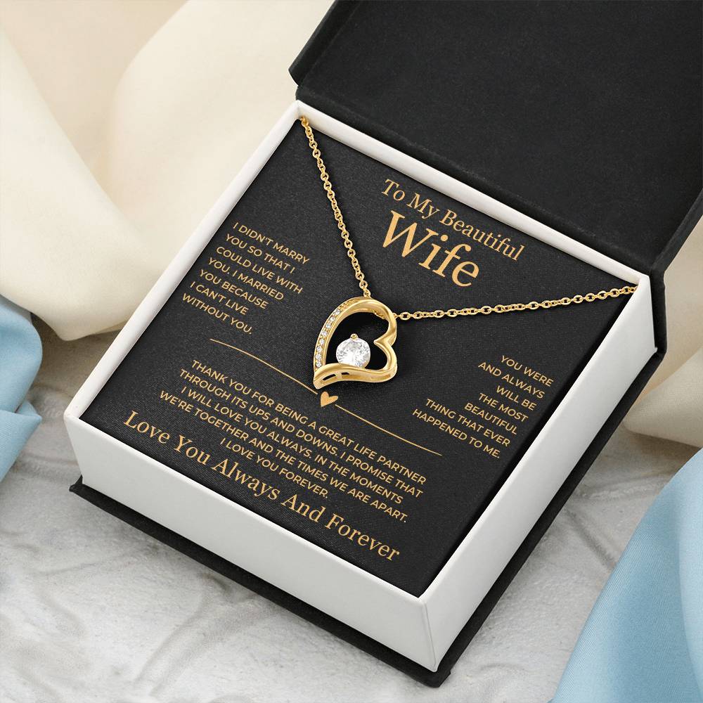 Forever Love Necklace - To My Beautiful Wife