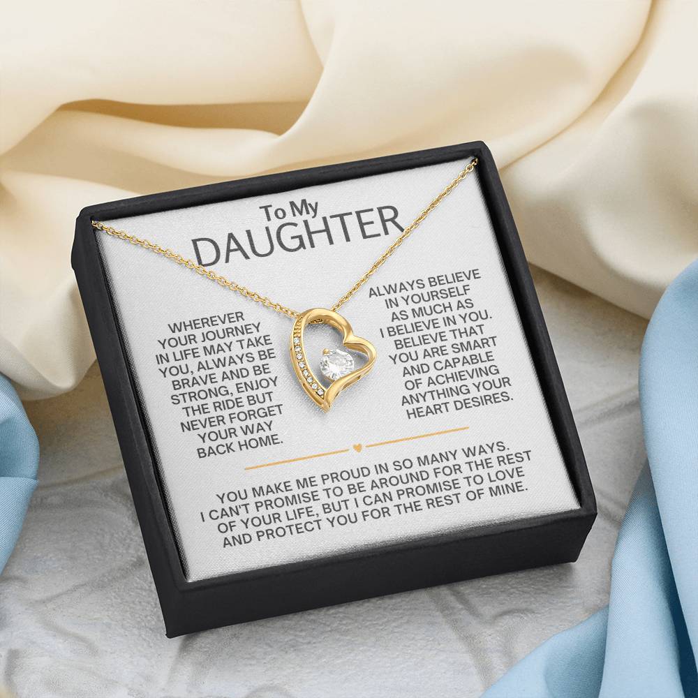 Forever Love Necklace for Daughter - Heart Pendant