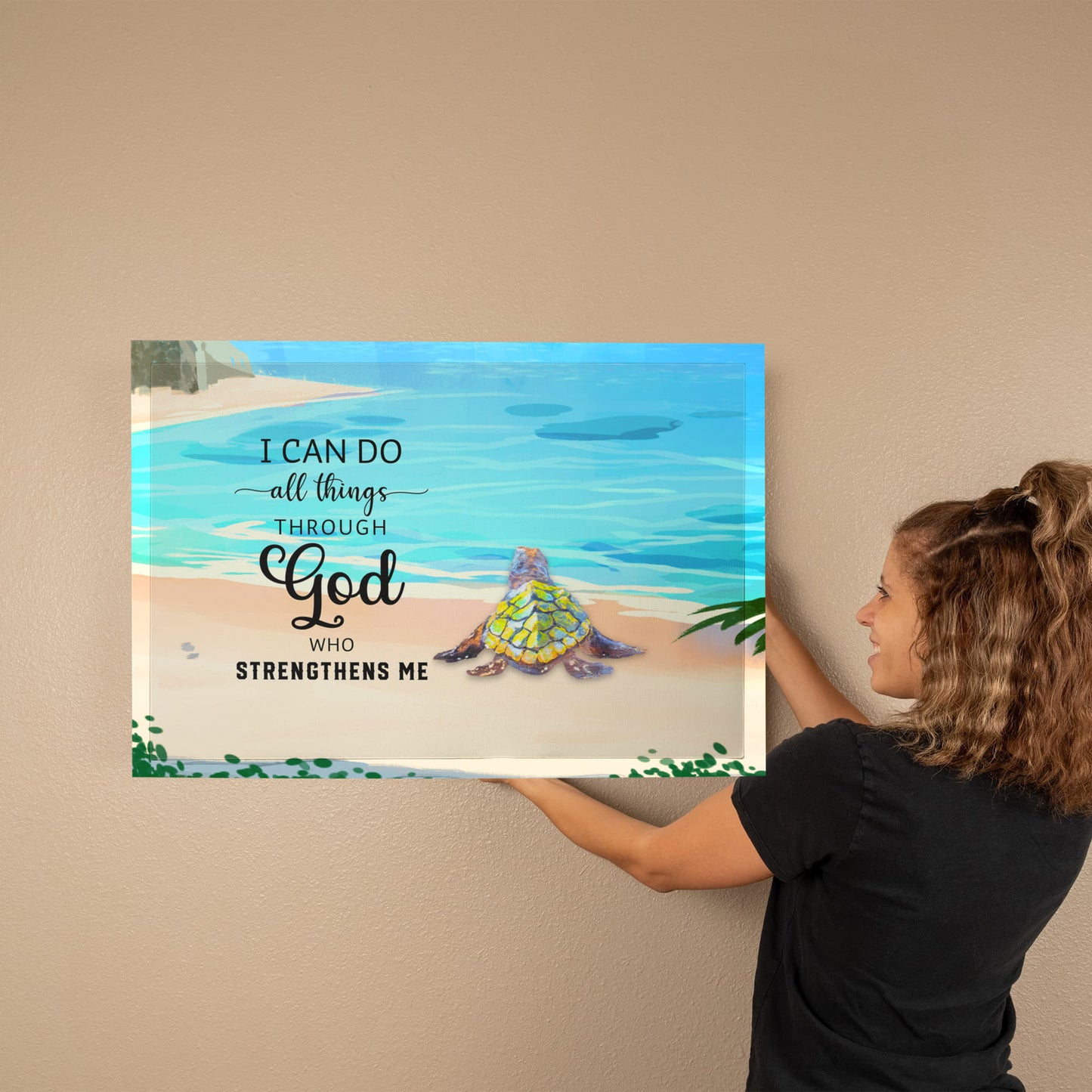 Inspirational Turtle Canvas - Uplifting Wall Decor