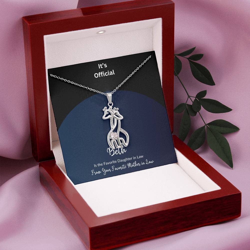 Daughter in Law Giraffe Necklace