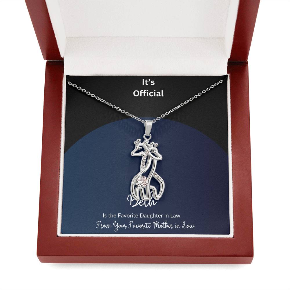 Daughter in Law Giraffe Necklace