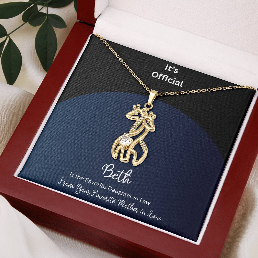 Daughter in Law Giraffe Necklace