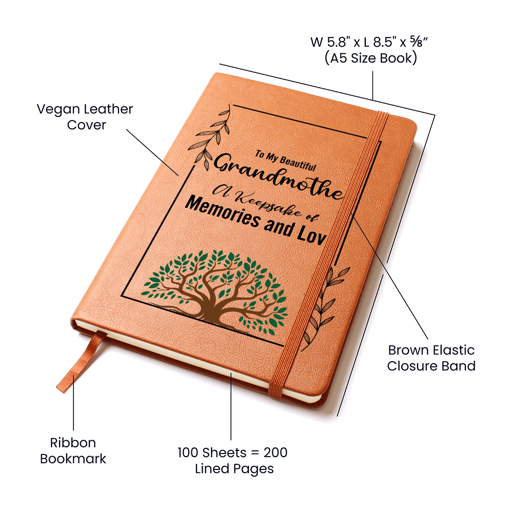 Grandmother's Journal - Keepsake Memory Book for Grandma - Perfect Gift for Birthdays, Mother's Day, and Special Occasions