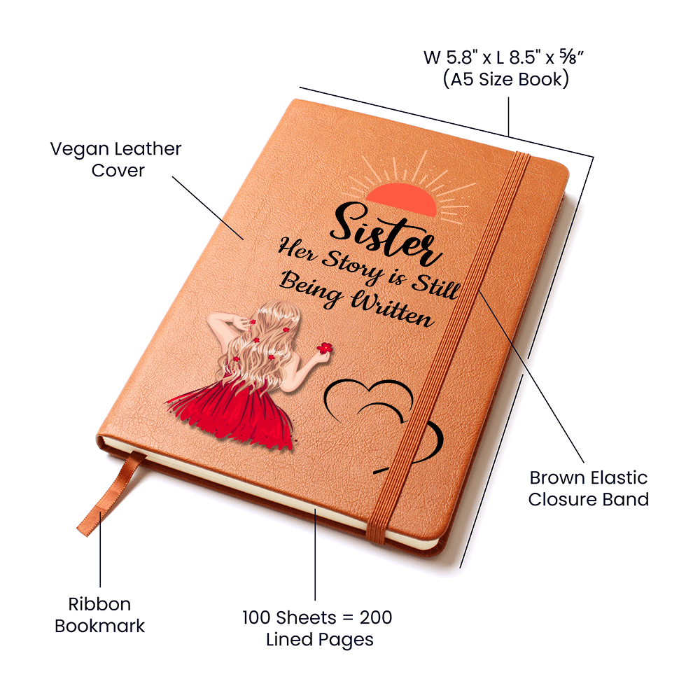 Sister Journal - Customizable Keepsake Notebook for Sisters, Thoughtful Birthday or Friendship Gift, Memory Book for Sister Bonding