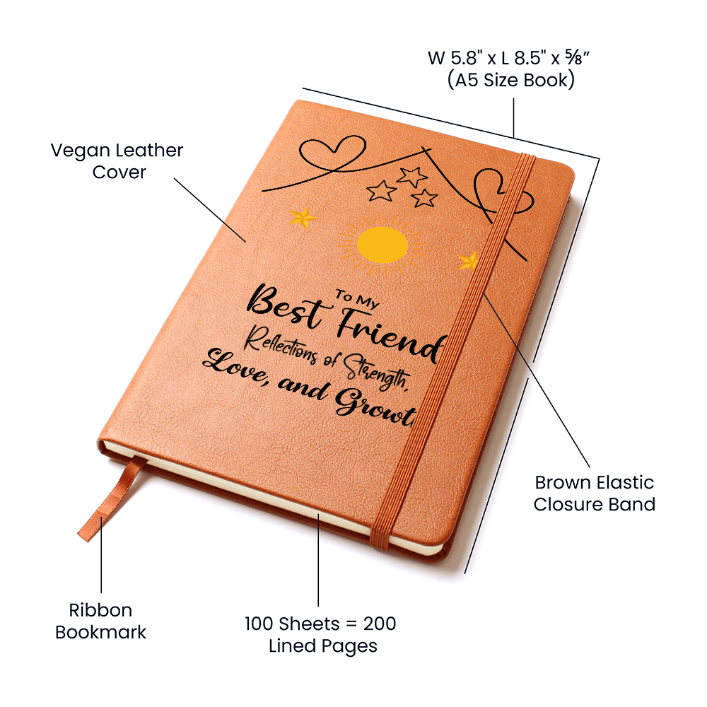 Best Friend Journal - Custom Friendship Keepsake Book - Thoughtful Gift for Bestie - Unique Memory Journal - Best Friend Birthday or Anniversary Gift