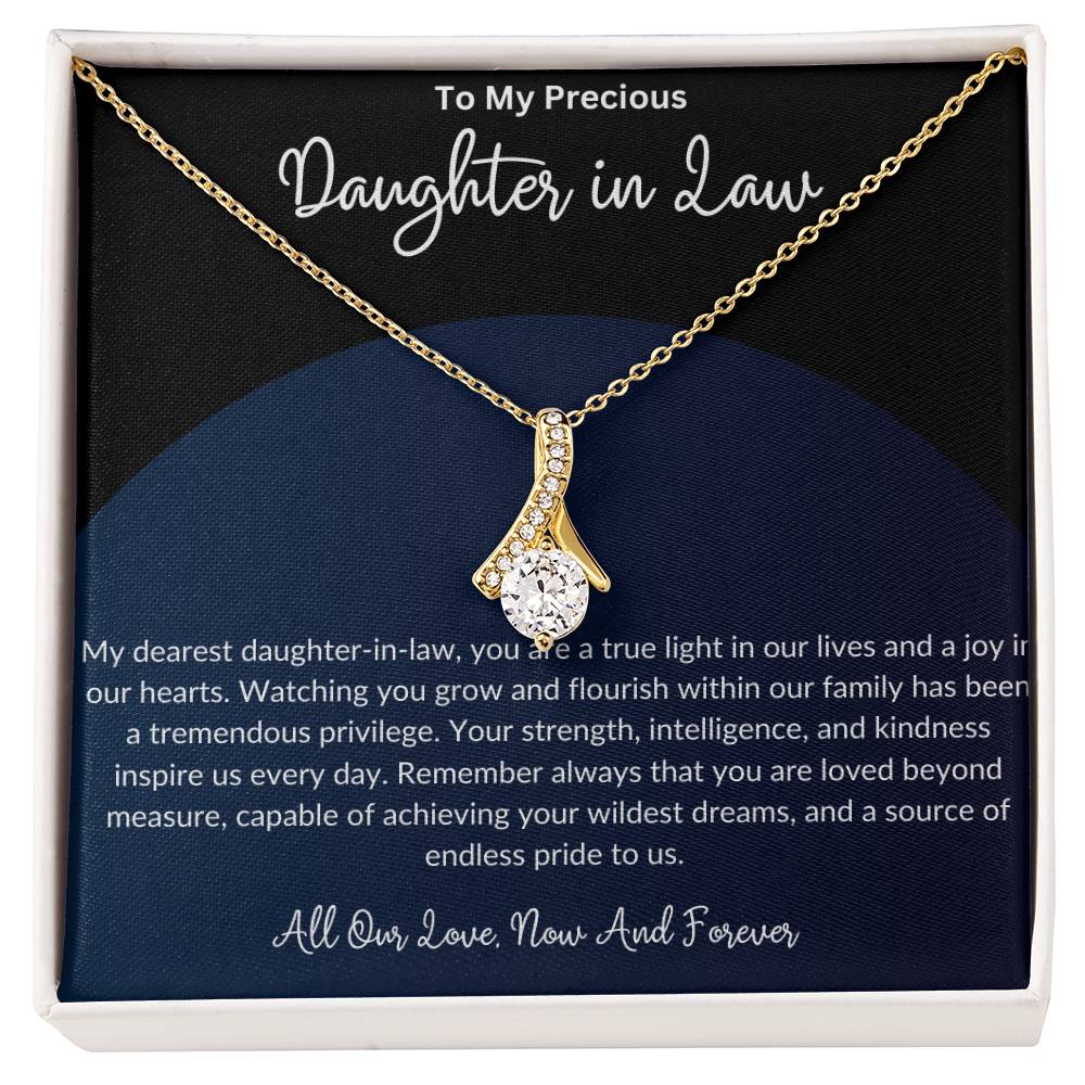 To My Beautiful Daughter In Law - Alluring Beauty Necklace