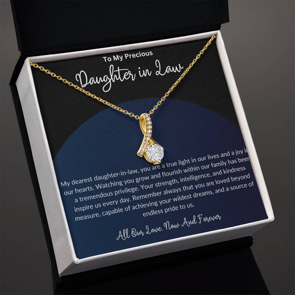 To My Beautiful Daughter In Law - Alluring Beauty Necklace