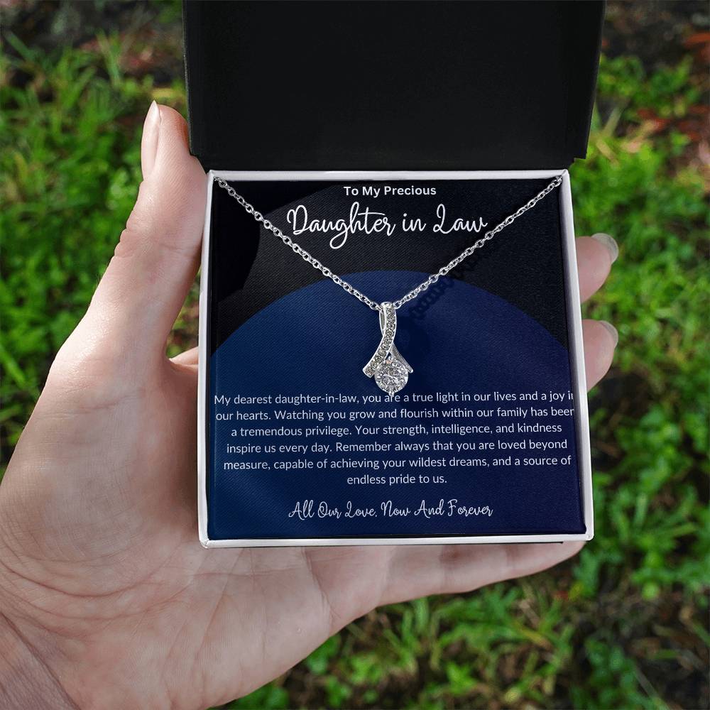 To My Beautiful Daughter In Law - Alluring Beauty Necklace