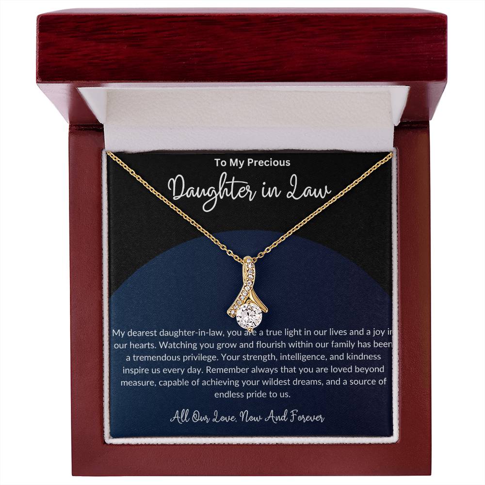 To My Beautiful Daughter In Law - Alluring Beauty Necklace