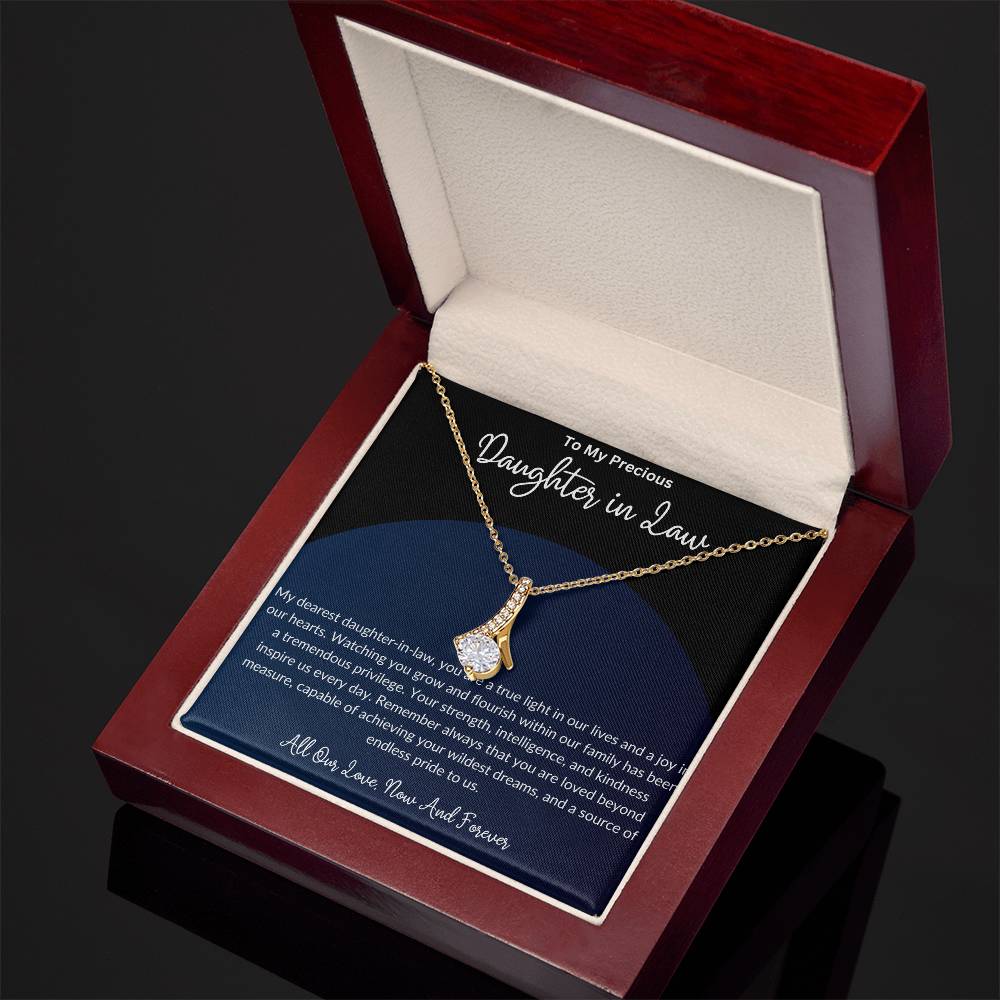 To My Beautiful Daughter In Law - Alluring Beauty Necklace