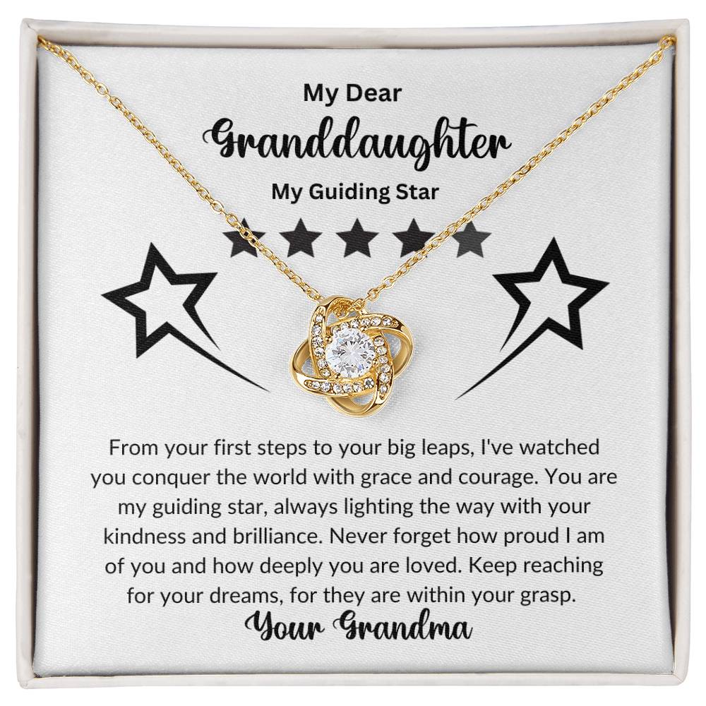 Granddaughter Love Knot Necklace. Granddaughter Necklace , Granddaughter Gifts, Grandmother Granddaughter Necklace, Grandma Gifts