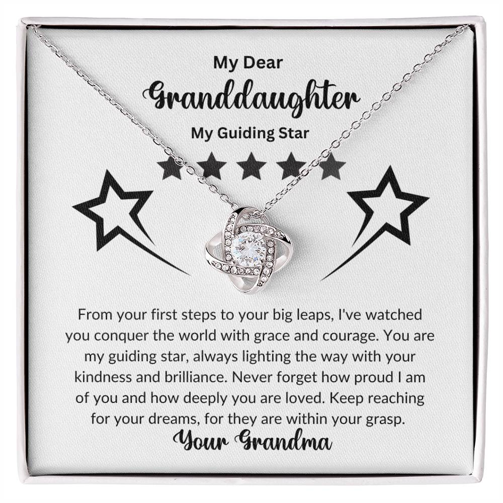 Granddaughter Love Knot Necklace. Granddaughter Necklace , Granddaughter Gifts, Grandmother Granddaughter Necklace, Grandma Gifts