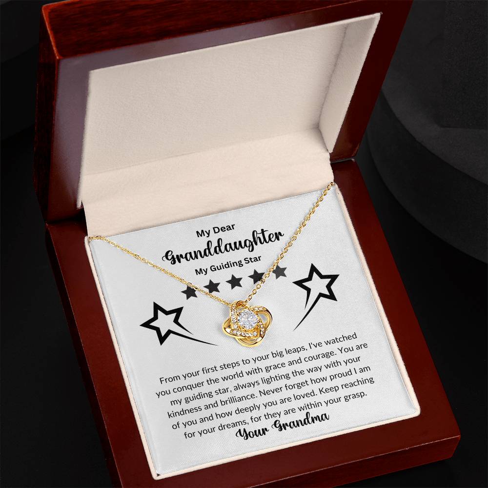 Granddaughter Love Knot Necklace. Granddaughter Necklace , Granddaughter Gifts, Grandmother Granddaughter Necklace, Grandma Gifts