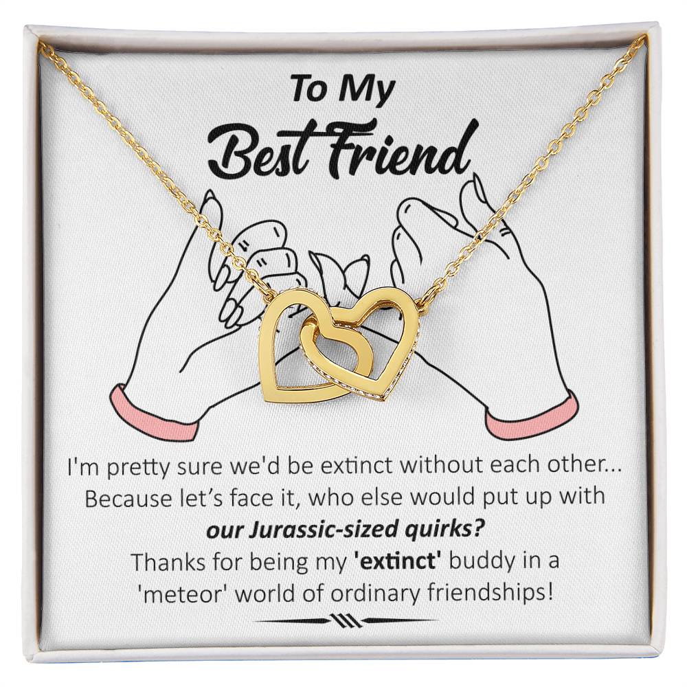 Best Friends Interlocking Heart Necklace, Best friend Gift, 2 Best Friend Necklace , Gift For Best Friend , Friendship Necklace