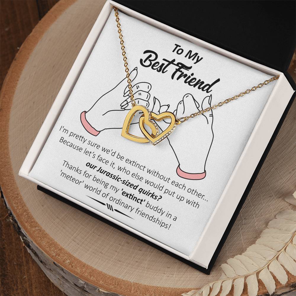 Best Friends Interlocking Heart Necklace, Best friend Gift, 2 Best Friend Necklace , Gift For Best Friend , Friendship Necklace