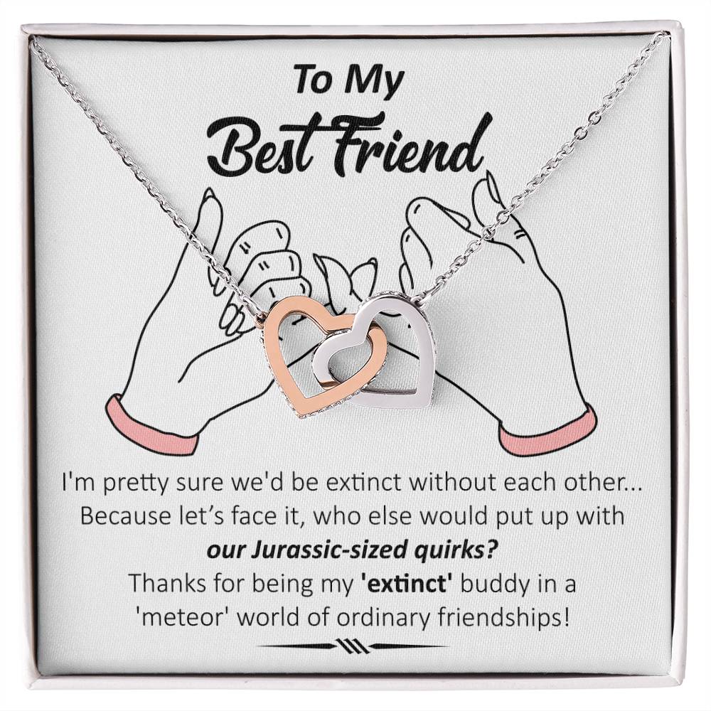 Best Friends Interlocking Heart Necklace, Best friend Gift, 2 Best Friend Necklace , Gift For Best Friend , Friendship Necklace
