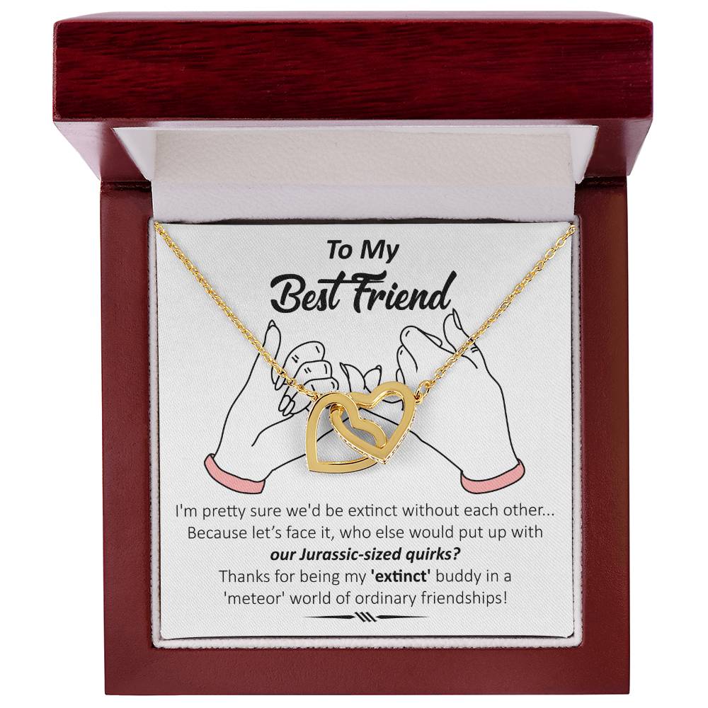 Best Friends Interlocking Heart Necklace, Best friend Gift, 2 Best Friend Necklace , Gift For Best Friend , Friendship Necklace