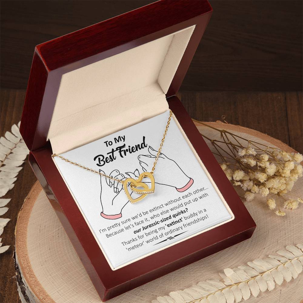 Best Friends Interlocking Heart Necklace, Best friend Gift, 2 Best Friend Necklace , Gift For Best Friend , Friendship Necklace