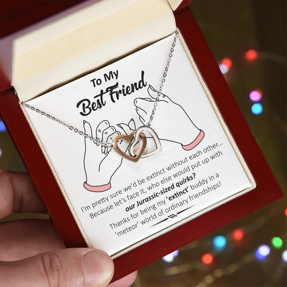 Best Friends Interlocking Heart Necklace, Best friend Gift, 2 Best Friend Necklace , Gift For Best Friend , Friendship Necklace