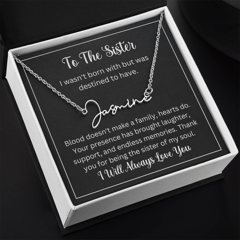 To My Soul Sister Name Necklace