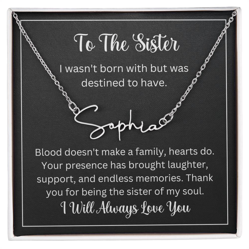 To My Soul Sister Name Necklace