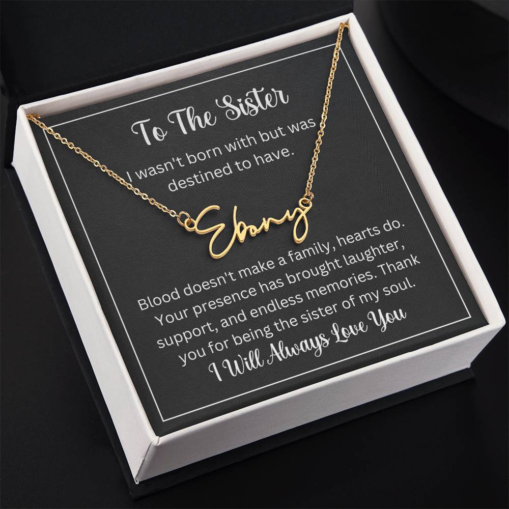 To My Soul Sister Name Necklace