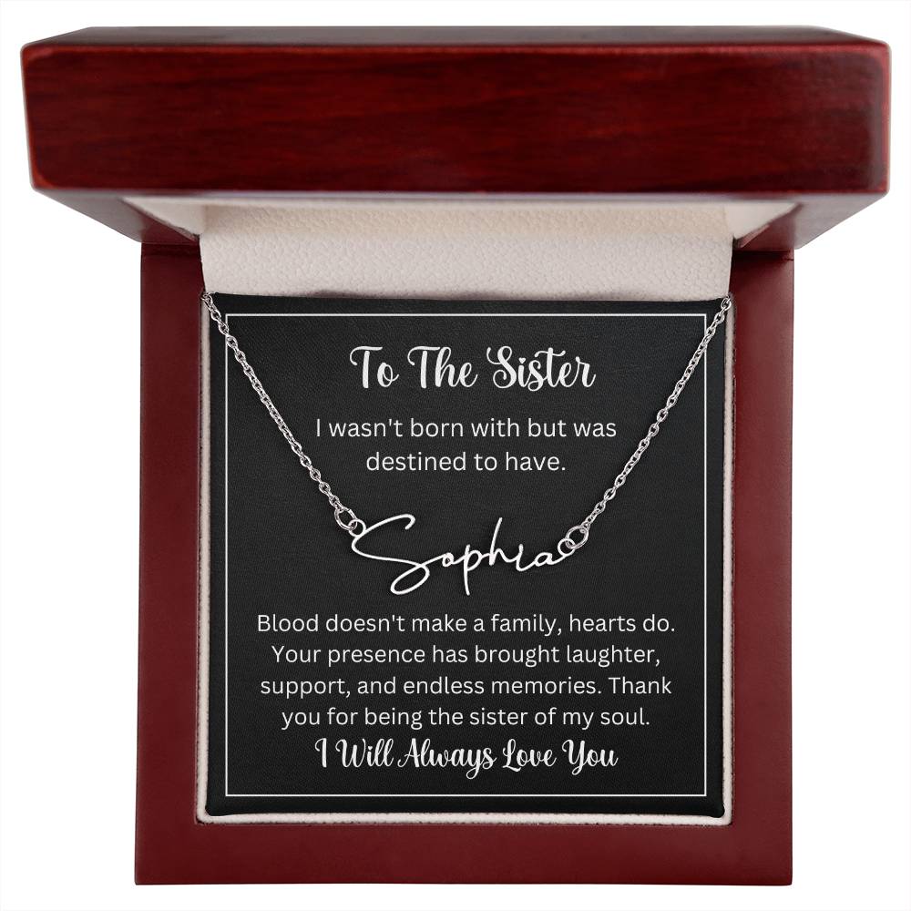 To My Soul Sister Name Necklace
